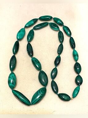Vintage Malachite Stone Necklace
